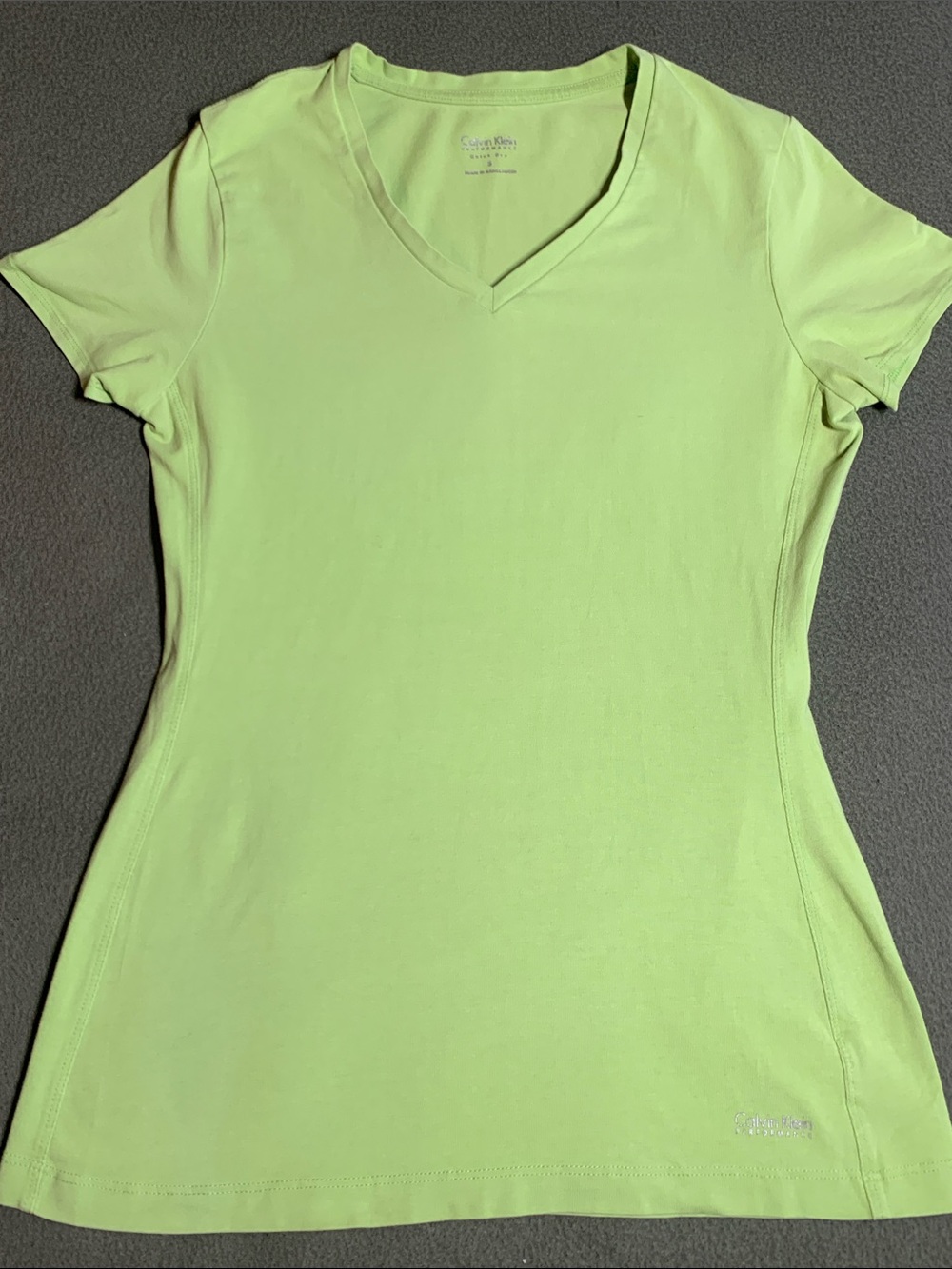 Calvin Klein Performance Quick Dry green tee shirt. Size small
